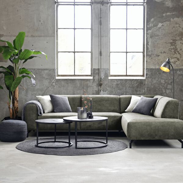 LABEL51 Килим Jute, кръгъл, 150x150 см, XL, антрацит