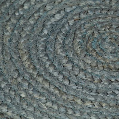vidaXL Ръчно тъкан килим от юта, кръгъл, 150 см, маслиненозелен