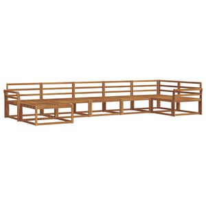 vidaXL Комплект дивани за открито 7 pcs Естествен