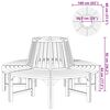 vidaXL Пейка за монтиране около дърво, Ø 160 см, дървена