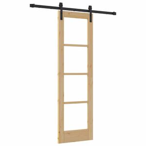 vidaXL Преплъзваща се врата ORKDAL Естествен 61 x 198,5 см