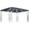 vidaXL Шатра с LED светещи стрингове, 400x300 см, антрацит, алуминий