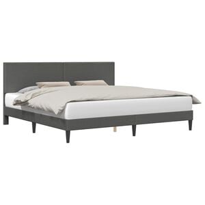vidaXL Рамка за легло с таблото Тъмносиво 180 x 200 cm Кордюрова тъкан