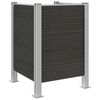 vidaXL Оградка за кошче Сиво 85 x 85 x 115 см Алуминий и WPC