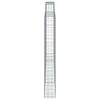 vidaXL Габионни кошници арка 3 бр 400x30x220/240 см поцинковано желязо