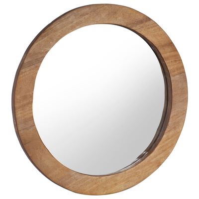 vidaXL Стенно огледало, 60 см, тик, кръгло