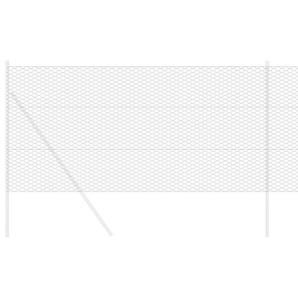 vidaXL Шестоъгълна ограда Сив 1 x 50 m ПВЦ