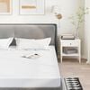 vidaXL Протектор за матрак, бял, 120x200 см, водоустойчив