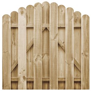 vidaXL Градинска порта, импрегниран бор, 100x100 см