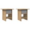 vidaXL Нощно шкафче 2 pcs Дъб 41 x 40 x 45 см Инженерно дърво
