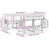 vidaXL Комплект дивани за открито 7 pcs Натурален и Крема