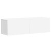 vidaXL Комплект ТВ шкафове от 3 части, бял, инженерно дърво