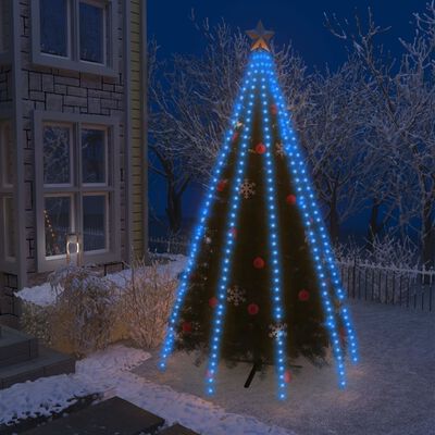 vidaXL Коледни лампички за елха тип мрежа, 400 LED, сини, 400 см
