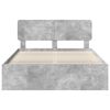 vidaXL Рамка за легло Бетоново сиво 150 x 200 cm Солидно борово дърво