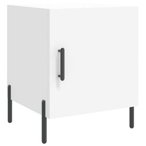 vidaXL Нощно шкафче, бяло, 40x40x50 см, инженерно дърво
