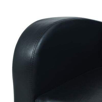 vidaXL Комплект дивани от 2 части, изкуствена кожа, черен