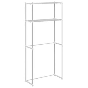 vidaXL Етажерка за перална машина Бяло 70 x 27 x 136 см Алуминий