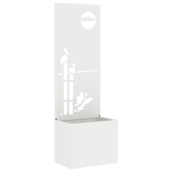 vidaXL Екран за градинска неприкосновеност Бяло 50 x 140 cm