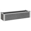 vidaXL Градинска повдигната леха Сиво 100 x 30 x 22 см WPC и алуминий