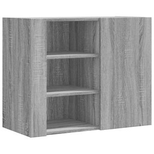 vidaXL Стенен шкаф, сив сонома, 75x35x60 см, инженерно дърво