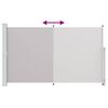vidaXL Прибираща се дворна странична тента, 180x300 см, сива