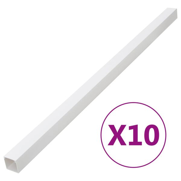 vidaXL Кабелен канал 40x40 мм 10 м PVC