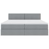 vidaXL Легло с място за съхранение Светлосиво 180 x 200 cm Изкуствена