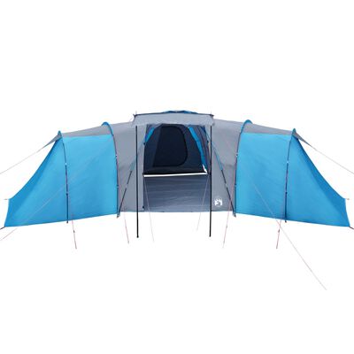 vidaXL Семейна куполна палатка, 12-местна, синя, водоустойчива