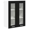 vidaXL Висящ шкаф с врата Черния дъб 60 x 31 x 80 см Инженерно дърво