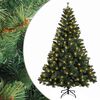 vidaXL Изкуствено коледно дърво с хингед 180 см 300 LED светодиода