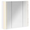 vidaXL Шкаф с огледало за баня Бяло 63,5 x 15,5 x 60,5 см
