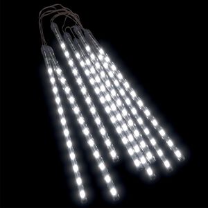 vidaXL Светещи метеори 8 бр 30 см студено бяло 192 LED закрито/открито