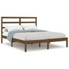 vidaXL Рамка за легло, меденокафява, дърво, 150x200 cм, King Size