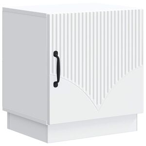 vidaXL Нощно шкафче Бяло 43 x 34,5 x 47 см Инженерна дървесина