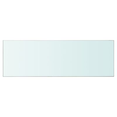 vidaXL Плоча за рафт, прозрачно стъкло, 90 x 30 см