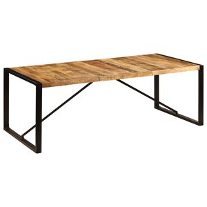 vidaXL Трапезна маса, 220x100x75 cм, мангово дърво масив