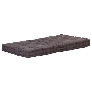 vidaXL Палетна възглавница за под, памук, 120x80x10 см, антрацит