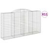 vidaXL Габионни кошници арка 11 бр 300x50x160/180см поцинковано желязо