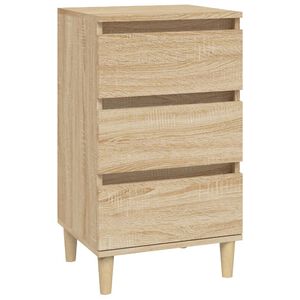 vidaXL Нощно шкафче, дъб сонома, 40x35x70 см, инженерно дърво