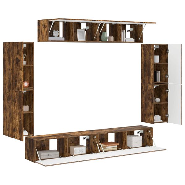 vidaXL ТВ шкаф 8 pcs Димян дъб