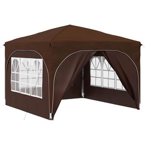vidaXL Поп-ъп парти палатка 290 x 290 x 245 см Кафяво