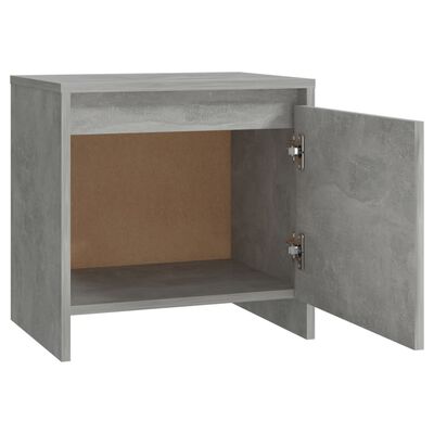 vidaXL Нощно шкафче, бетонно сиво, 45x34x44,5 см, ПДЧ