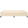 vidaXL Рамка за легло без матрак, кремава, 200x200 см, плат