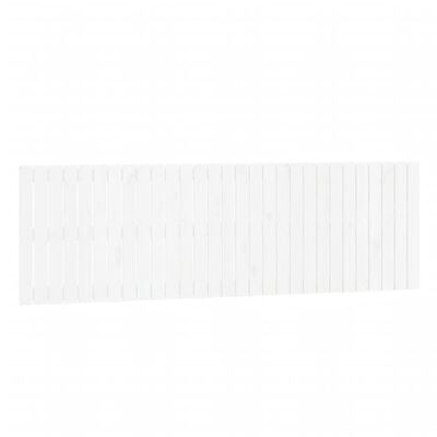 vidaXL Стенна табла за спалня, бяла, 185x3x60 см, борово дърво масив