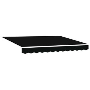 vidaXL Прибираща се тента Черно 300 x 250 cm Полиестер и алуминий