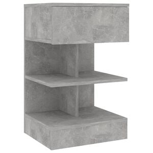 vidaXL Нощно шкафче, бетонно сиво, 40x35x65 см, инженерно дърво
