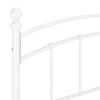 vidaXL Рамка за легло, бяла, метал, 180x200 cм