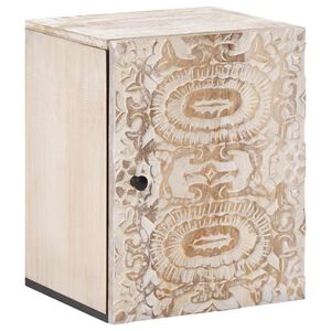 vidaXL Окачен шкаф за баня Бяло 38 x 33,5 x 48 см