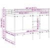 vidaXL Двуетажно легло без матрак Черно 100x200 cm Стомана