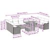 vidaXL Градински Софа Комплект 11 pcs бежово и светлосиво
